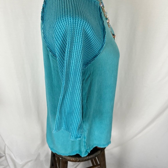 Soft Surroundings Gauze waffle knit tunic top size medium - Picture 4 of 6